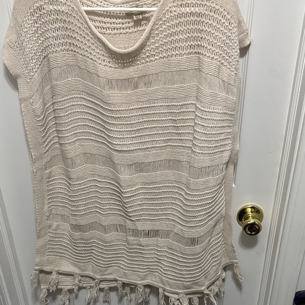 Lucky Brand Cream Knit Women's Poncho